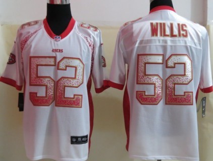Nike San Francisco 49ers #52 Patrick Willis 2013 Drift Fashion White Elite Jersey