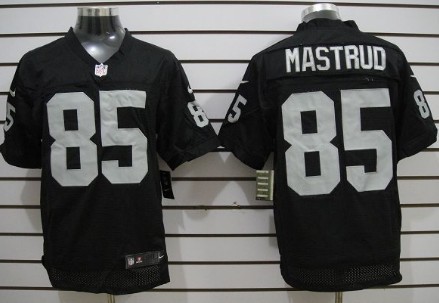 Nike Oakland Raiders #85 Jeron Mastrud Black Elite Jersey