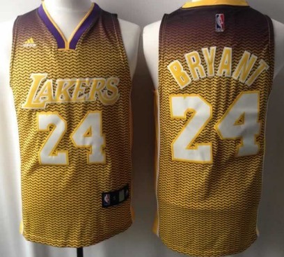 Los Angeles Lakers #24 Kobe Bryant Yellow Resonate Fashion Jersey