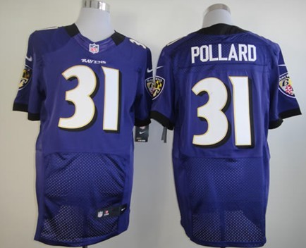 Nike Baltimore Ravens #31 Bernard Pollard Purple Elite Jersey