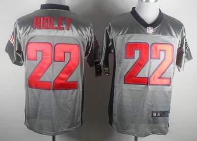 Nike New England Patriots #22 Stevan Ridley Gray Shadow Elite Jersey