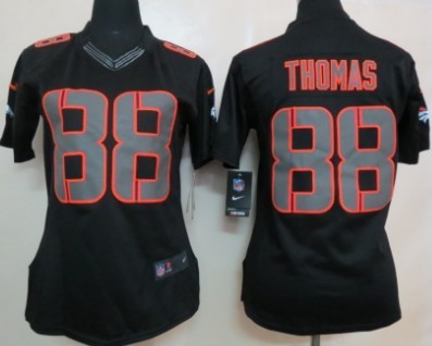 Nike Denver Broncos #88 Demaryius Thomas Black Impact Limited Womens Jersey