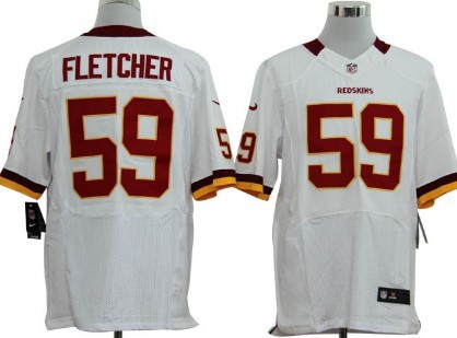 Nike Washington Redskins #59 London Fletcher White Elite Jersey