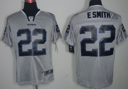 Nike Dallas Cowboys #22 Emmitt Smith Lights Out Gray Elite Jersey