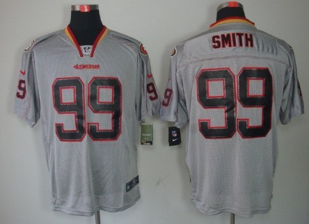 Nike San Francisco 49ers #99 Aldon Smith Lights Out Gray Elite Jersey