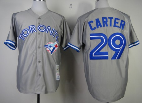 Toronto Blue Jays #29 Joe Carter Gray Throwback Jersey