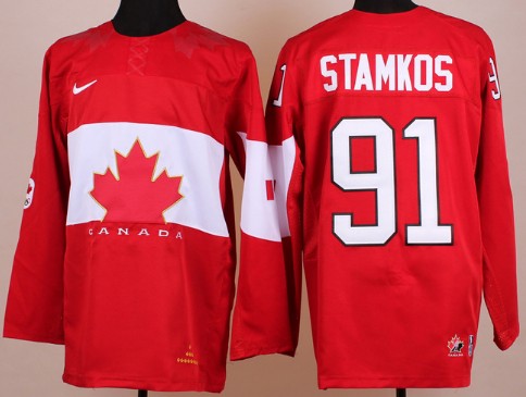 2014 Olympics Canada #91 Steven Stamkos Red Jersey