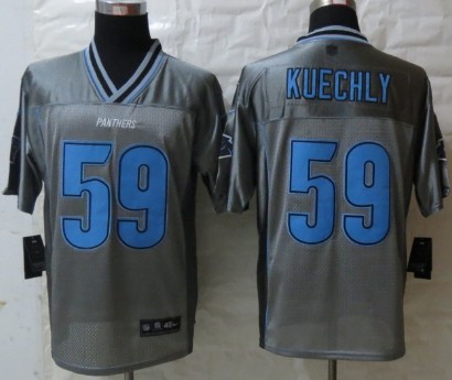 Nike Carolina Panthers #59 Luke Kuechly 2013 Gray Vapor Elite Jersey