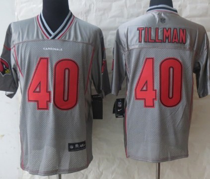 Nike Arizona Cardinals #40 Pat Tillman 2013 Gray Vapor Elite Jersey