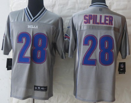 Nike Buffalo Bills #28 C.J. Spiller 2013 Gray Vapor Elite Jersey