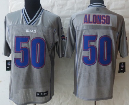 Nike Buffalo Bills #50 Kiko Alonso 2013 Gray Vapor Elite Jersey