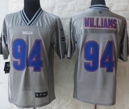 Nike Buffalo Bills #94 Mario Williams 2013 Gray Vapor Elite Jersey
