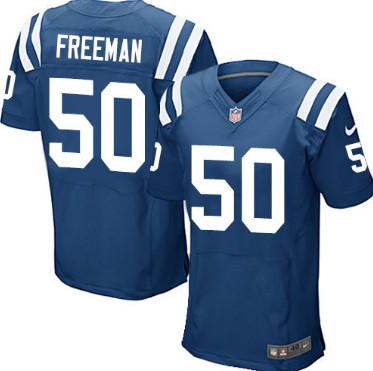 Nike Indianapolis Colts #50 Jerrell Freeman Blue Elite Jersey