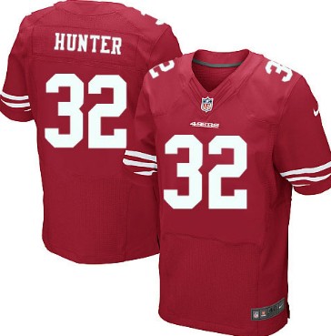 Nike San Francisco 49ers #32 Kendall Hunter Red Elite Jersey