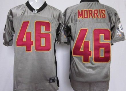 Nike Washington Redskins #46 Alfred Morris Gray Shadow Elite Jersey
