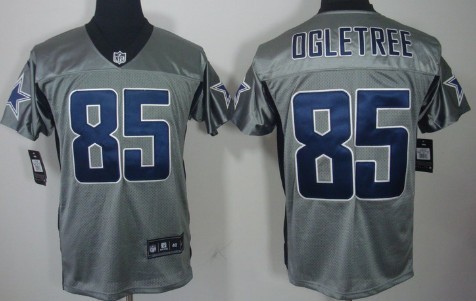 Nike Dallas Cowboys #85 Kevin Ogletree Gray Shadow Elite Jersey