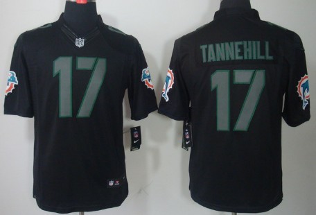 Nike Miami Dolphins #17 Ryan Tannehill Black Impact Limited Jersey