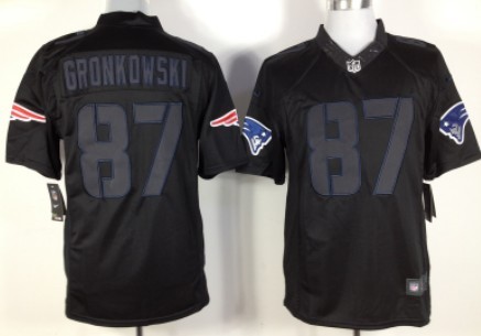 Nike New England Patriots #87 Rob Gronkowski Black Impact Limited Jersey