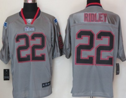 Nike New England Patriots #22 Stevan Ridley Lights Out Gray Elite Jersey