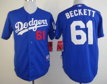 Los Angeles Dodgers #61 Josh Beckett Blue Jesey