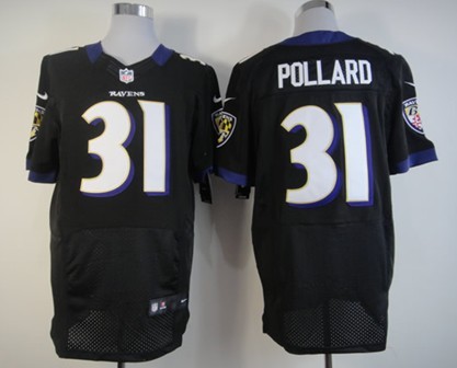 Nike Baltimore Ravens #31 Bernard Pollard Black Elite Jersey