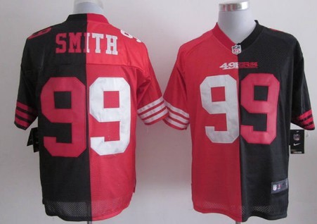 Nike San Francisco 49ers #99 Aldon Smith Red/Black Two Tone Elite Jersey