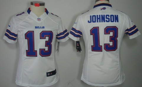 Nike Buffalo Bills #13 Steve Johnson White Limited Womens Jersey