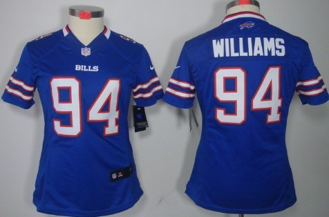Nike Buffalo Bills #94 Mario Williams Light Blue Limited Womens Jersey
