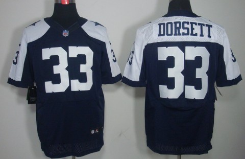 Nike Dallas Cowboys #33 Tony Dorsett Blue Thanksgiving Elite Jersey