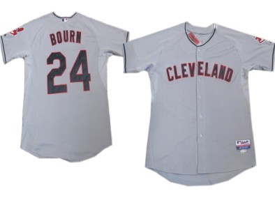 Cleveland Indians #24 Michael Bourn Gray Jersey