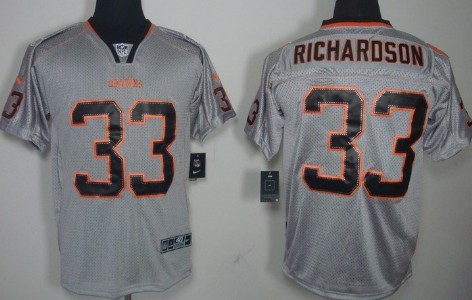 Nike Cleveland Browns #33 Trent Richardson Lights Out Gray Elite Jersey
