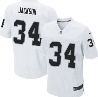 Nike Oakland Raiders #34 Bo Jackson White Elite Jersey