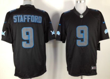 Nike Detroit Lions #9 Matthew Stafford Black Impact Limited Jersey