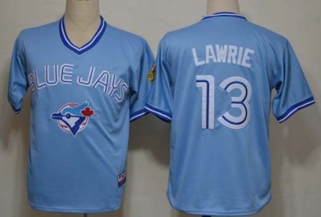Toronto Blue Jays #13 Brett Lawrie Light Blue Pullover Jersey