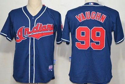 Cleveland Indians #99 Rick Vaughn Navy Blue Jersey