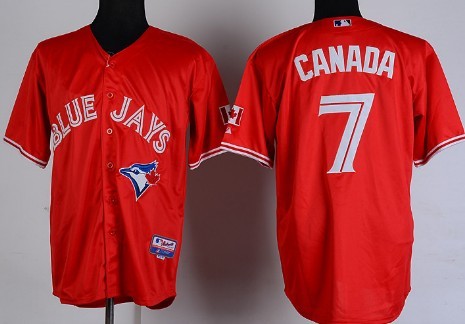 Toronto Blue Jays #7 Canada Red Jersey