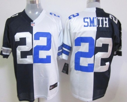 Nike Dallas Cowboys #22 Emmitt Smith Blue/White Two Tone Elite Jersey