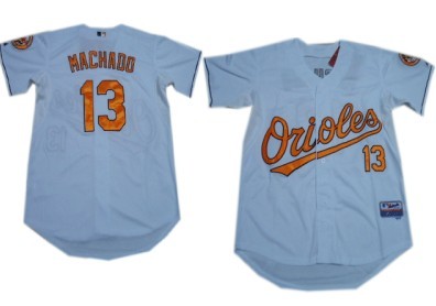 Baltimore Orioles #13 Manny Machado White Jersey