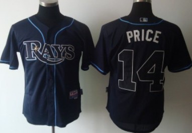 Tampa Bay Rays #14 David Price Navy Blue Jersey