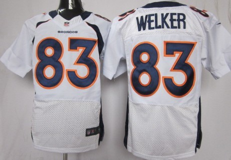Nike Denver Broncos #83 Wes Welker White Elite Jersey