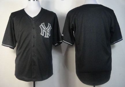 New York Yankees Blank 2012 Black Fashion Jersey