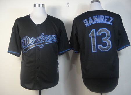 Los Angeles Dodgers #13 Hanley Ramirez 2012 Black Fashion Jersey