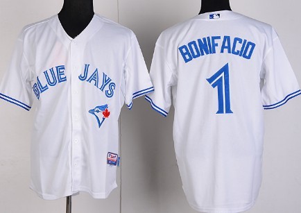 Toronto Blue Jays #1 Emilio Bonifacio White Jersey