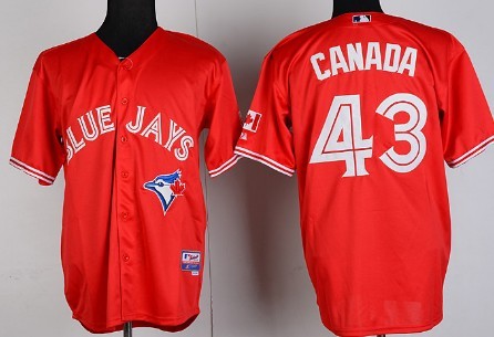Toronto Blue Jays #43 Canada Red Jersey
