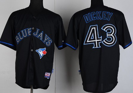 Toronto Blue Jays #43 R.A. Dickey 2012 Black Fashion Jersey
