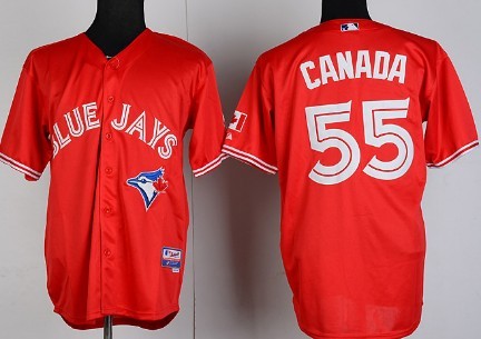 Toronto Blue Jays #55 Canada Red Jersey