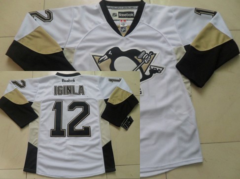 Pittsburgh Penguins #12 Jarome Iginla White Jersey