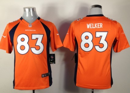 Nike Denver Broncos #83 Wes Welker Orange Game Kids Jersey