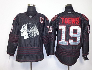 Chicago Blackhawks #19 Jonathan Toews 2013 Black Ice Jersey