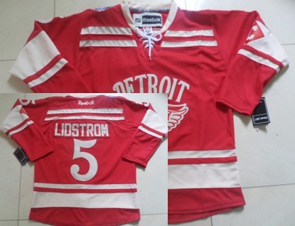 Detroit Red Wings #5 Nicklas Lidstrom 2014 Winter Classic Red Jersey